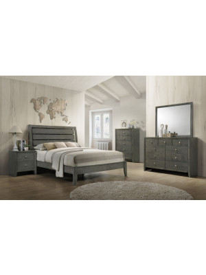 Evan King Bed, Dresser, Mirror, & Nightstand